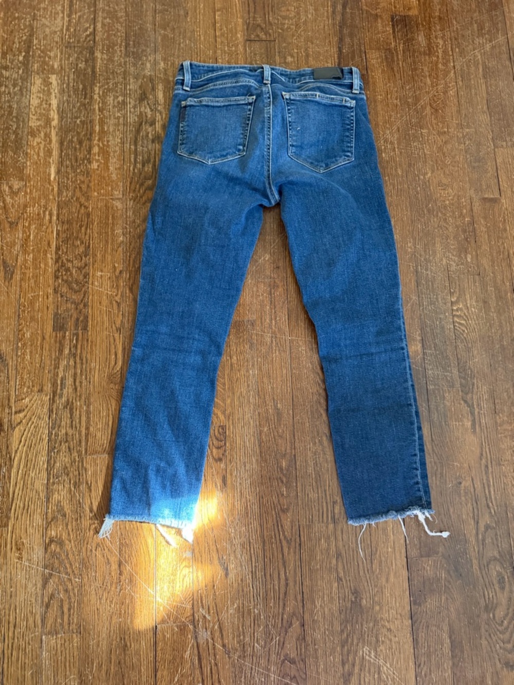 PAIGE Dark Blue Straight-Leg Women's Jeans - Picture 6 of 9